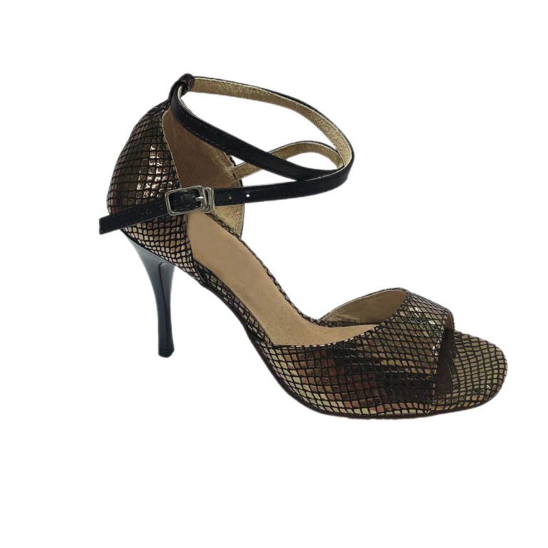 Copper Gold Leather Ladies Tango Shoes